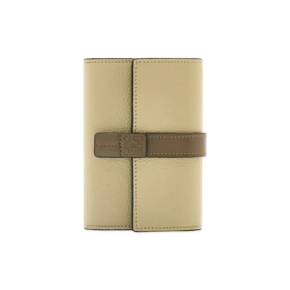 LOEWE Vertical Wallet Small Soft Grain Calf "Laurel Green/Dark Khaki Green"