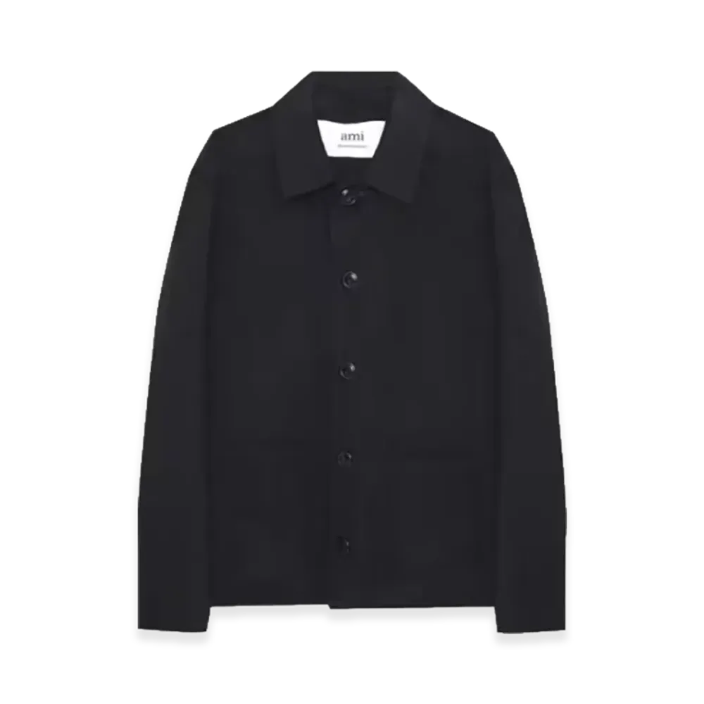 AMI PARIS Double Face Wool Cashmere Jacket "Black"