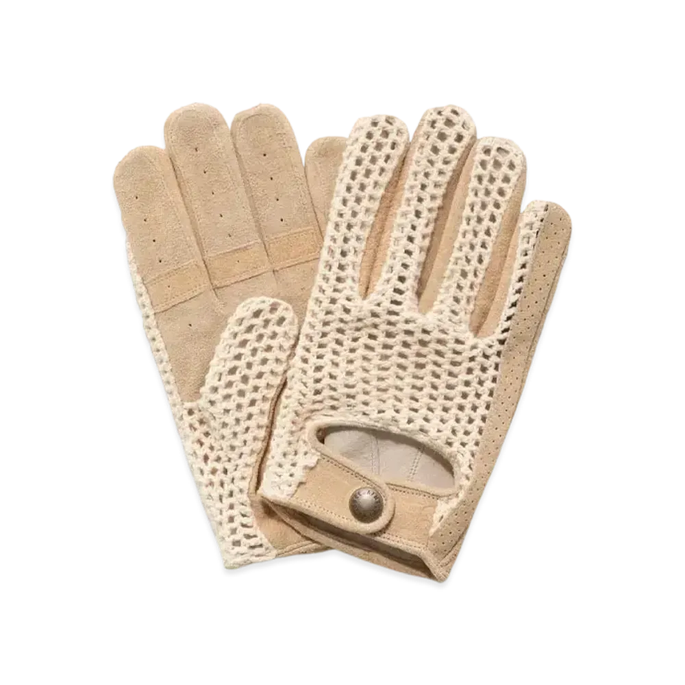 Aime Leon Dore x Porsche 993 Turbo Crochet Driving Gloves "Beige"