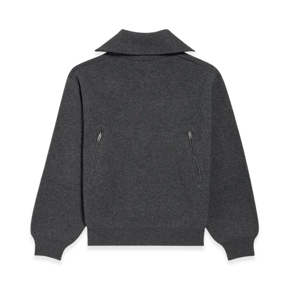BALENCIAGA Back-to-front High Neck Sweater "Dark Heather Grey"