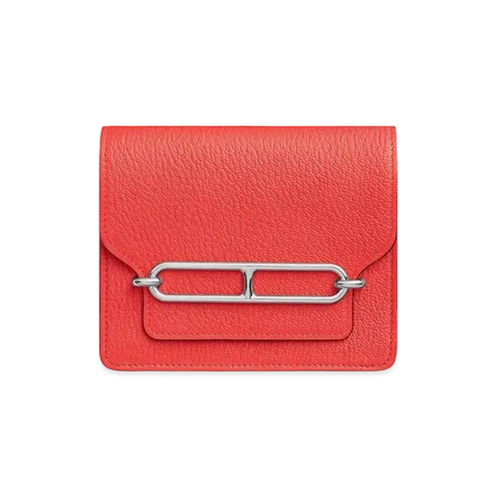 Hermes Roulis Slim Wallet "Rose Texas"