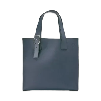 LOEWE Buckle Tote Bag In Soft Grained Calfskin "Ocean"