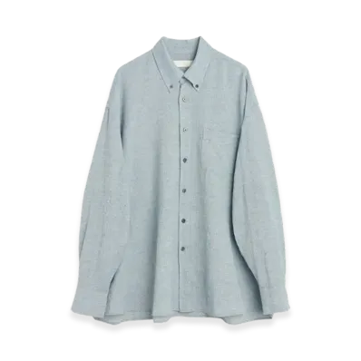 OUR LEGACY Borrowed BD Shirt Burlington Seersucker "Mid Blue"