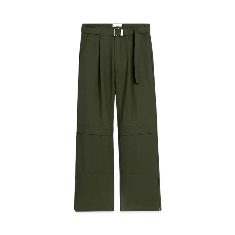 AMI PARIS Wool Cargo Pants "Loden"