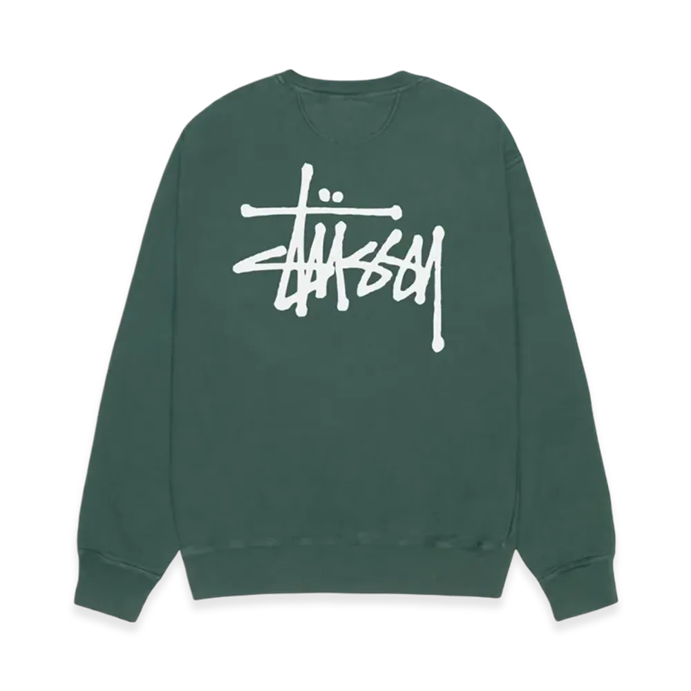 Stussy Basic Stussy Pigment Dyed Crew "Forest"
