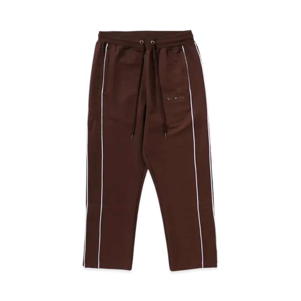 A BATHING APE Line Camo Jacquard Metal Logo Relaxed Fit Track Sweat Pants "Brown"