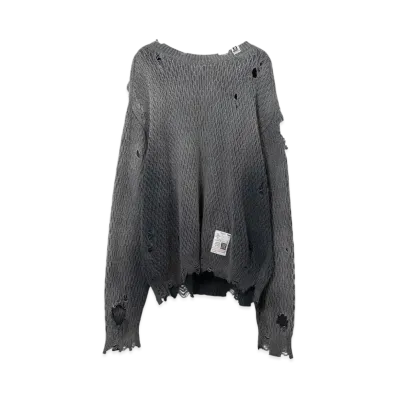 Maison MIHARA YASUHIRO Sun Faded Like Knit Sweater "Black"