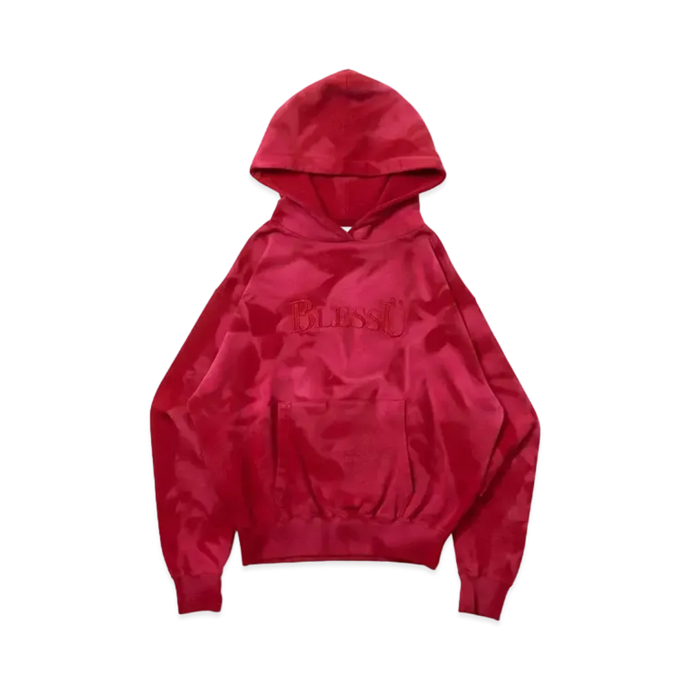 BLESS U Bless U Powder Breach Light Hoodie "Red"