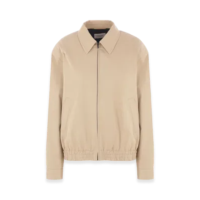 Saint Laurent Women's Blouson Bas Elastiqu "Beige Coquille"