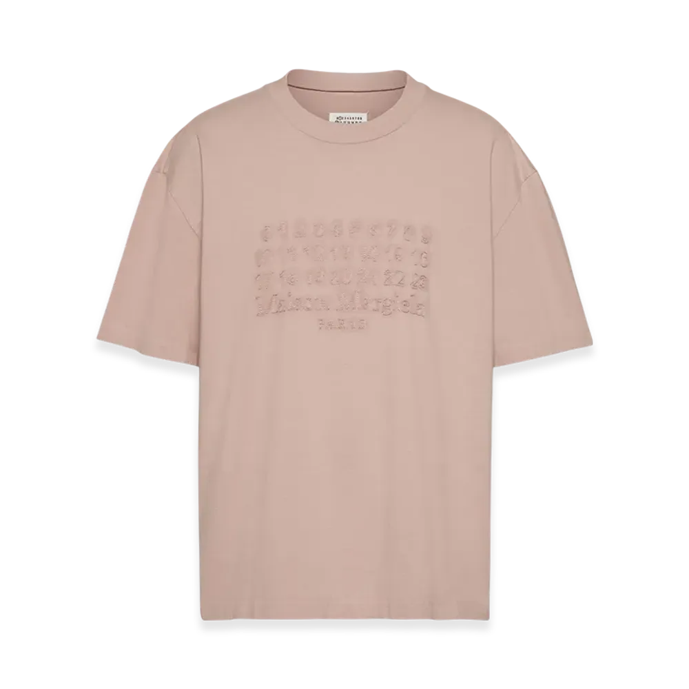 Maison Margiela Men's Embroidered Logo T-Shirt "Powder"