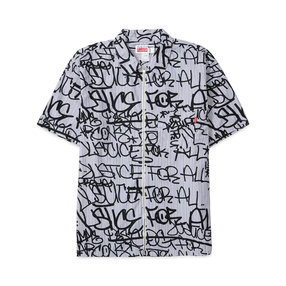 Supreme x COMME des GARCONS SHIRT Graphic S/S Shirt "Blue"
