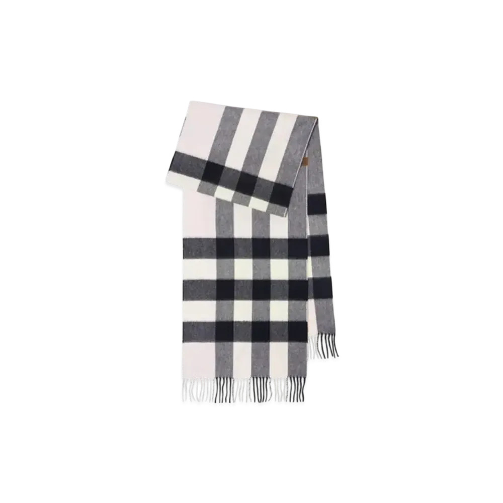 Burberry Check Cashmere Scarf "Pale Candy Pink"