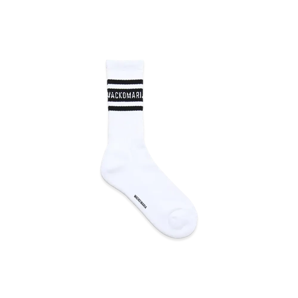 WACKO MARIA Sports Socks "White/Black"