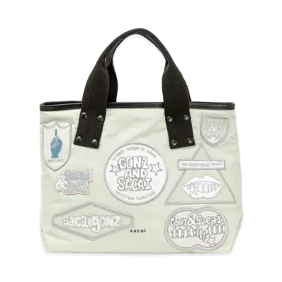 sacai x Gonz Multi Patch Tote Medium "Light Green"