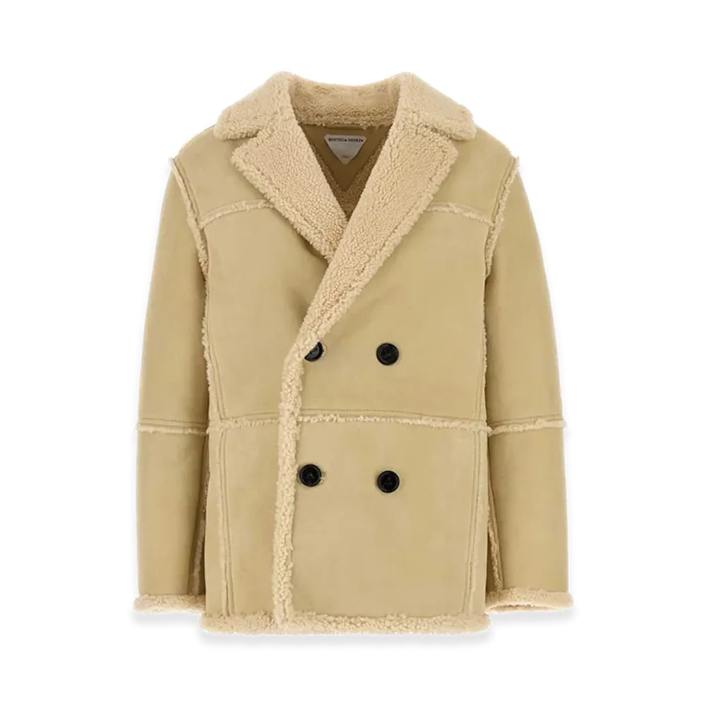 Bottega Veneta Women's Cream Shearling Coat "Beige/Tan"