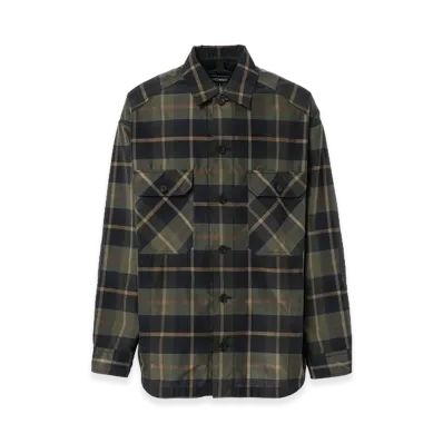 COMME des GARCONS HOMME Cotton Ester Check Shirt Jacket "Khaki"