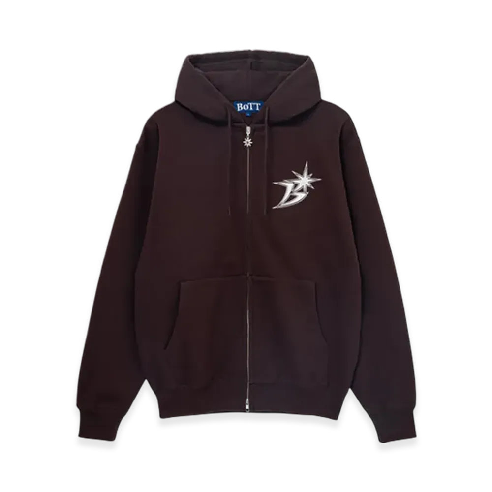 BoTT B Logo Zip Hoodie "Brown"