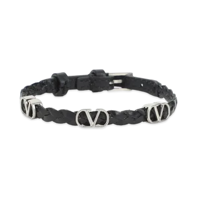 Valentino Leather Bracelet "Black"