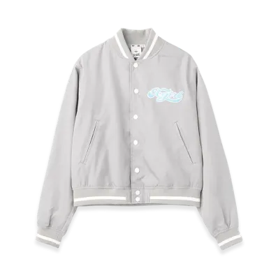 X-Girl Cheerful Logo Varsity Jacket "Grey"