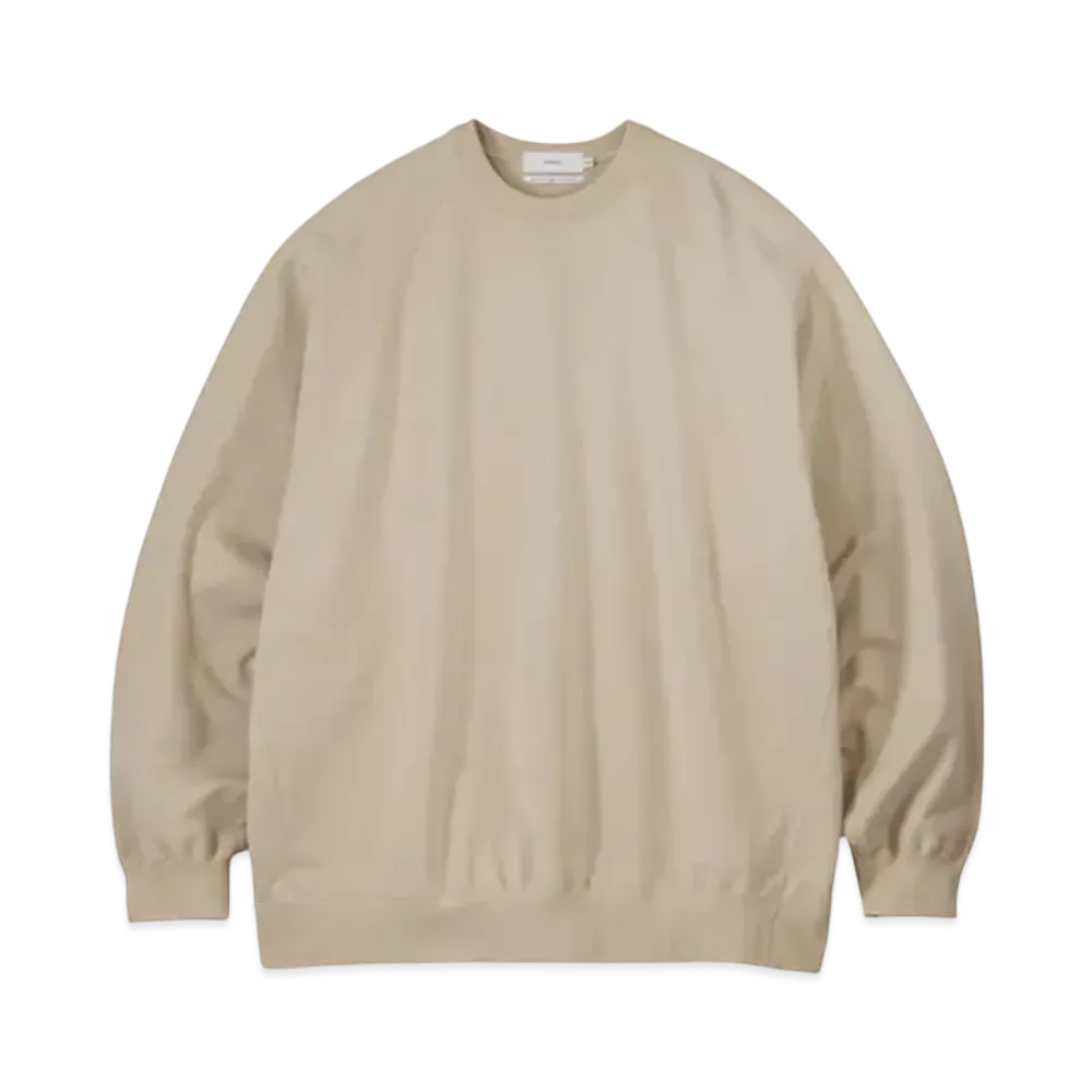 Graphpaper Ultra Compact Terry Crew Neck Sweater "Beige"