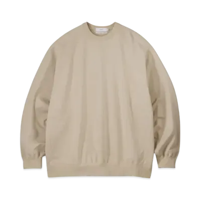 Graphpaper Ultra Compact Terry Crew Neck Sweater "Beige"
