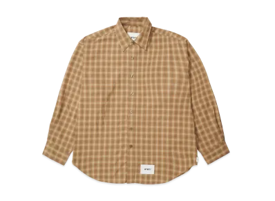 WTAPS Txt 01 / LS / Poly. Broadcloth. Textile. Of "Brown"
