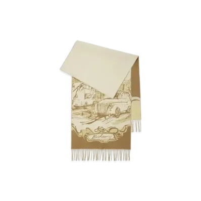 Burberry Westminster Cashmere Scarf "Hay"