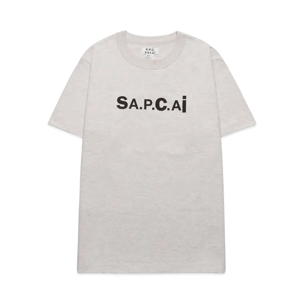 sacai x A.P.C. T-SHIRT KIYO "Light Gray"