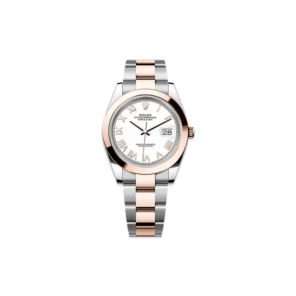 ROLEX Datejust 41 Oystersteel & Everose Gold "White"