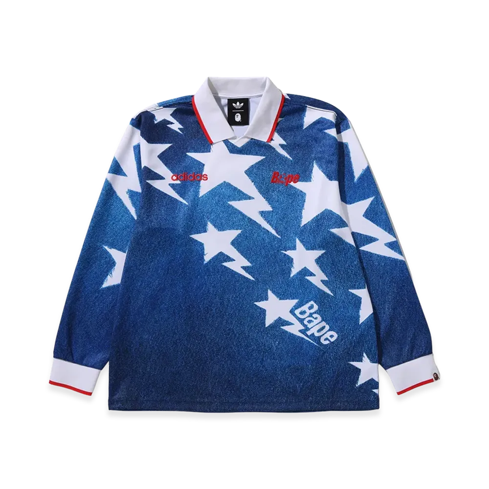 A BATHING APE x adidas LS Sta Jersey "Blue"