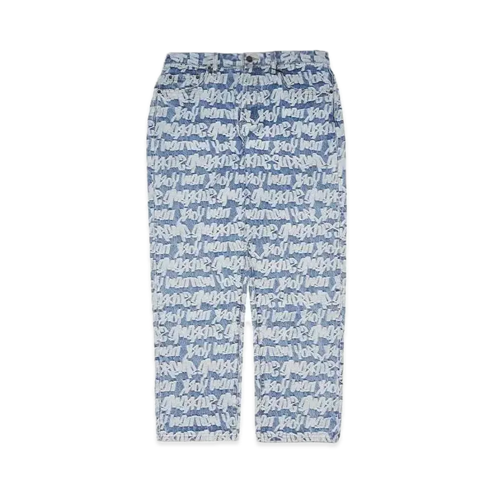 Supreme Fat Tip Jacquard Regular Jean "Blue"