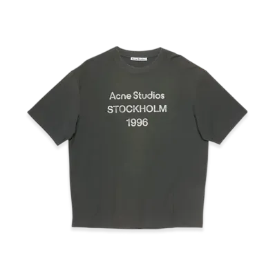 Acne Studios Logo T-Shirt - Relaxed Fit "Faded Black"