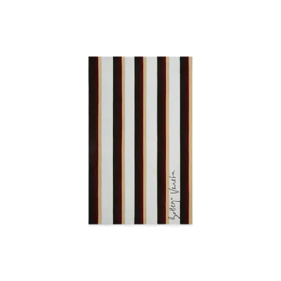 Bottega Veneta Stripe Jacquard Beach Towel "Cloud/Fondente/Lava"