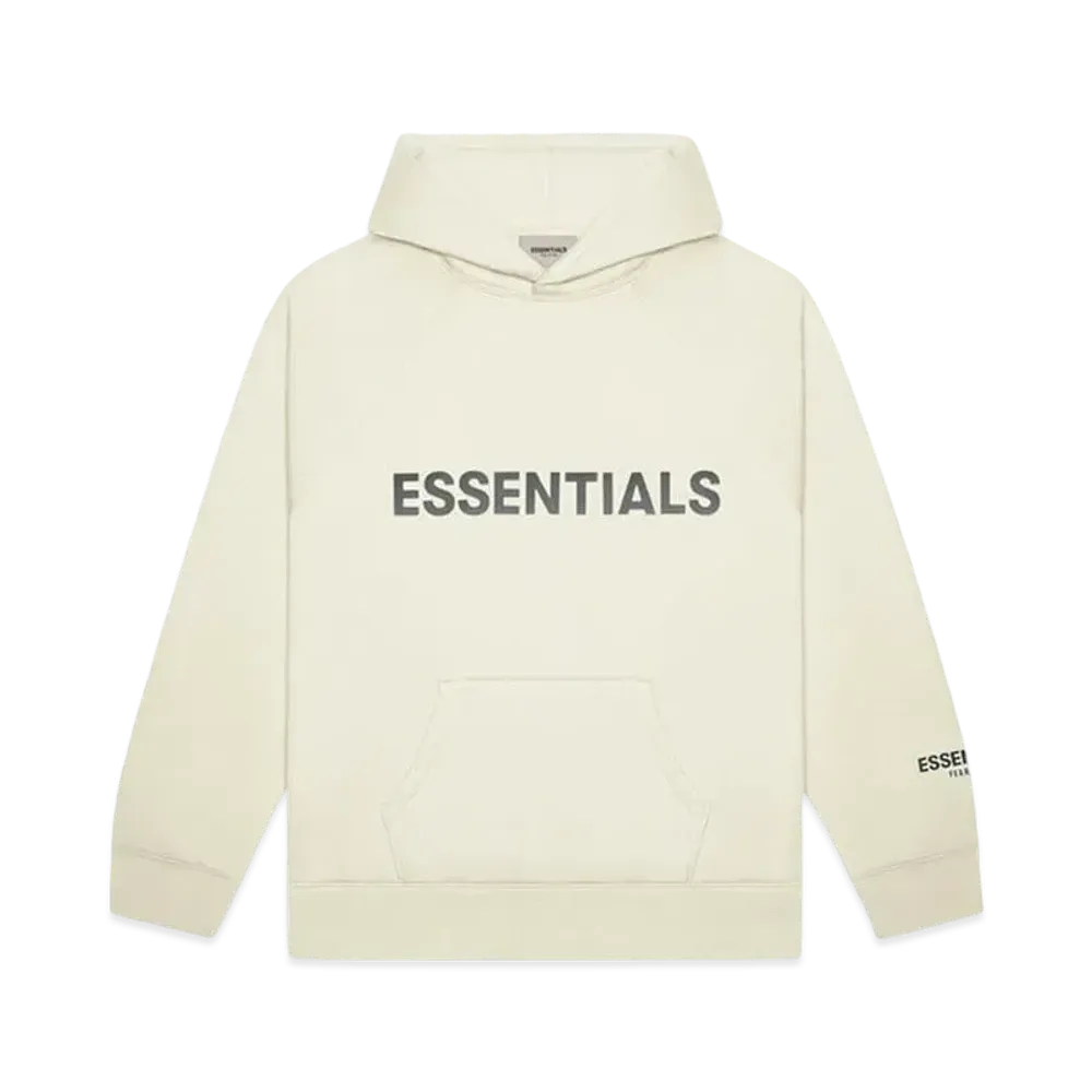 FEAR OF GOD ESSENTIALS 3D Silicon Applique Pullover Hoodie "Butter Cream"