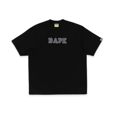 A BATHING APE Hand Draw Bape Logo Relaxed Fit Tee "Black"