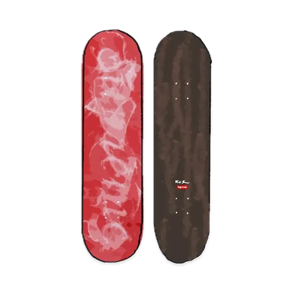 Supreme Smoke Skateboard "Red"
