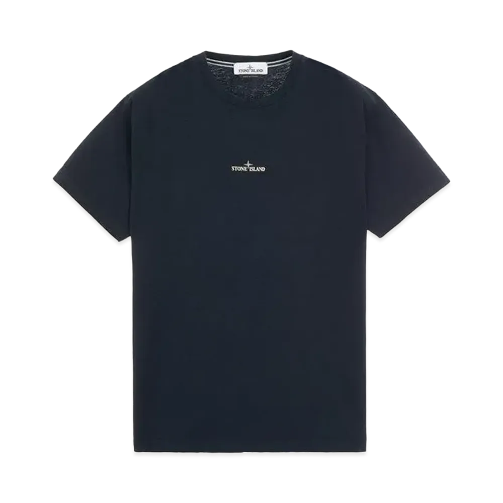 Stone Island 2NS83 COTTON JERSEY, 'MIXED MEDIA TWO' PRINT_SLIM FIT "Blue"