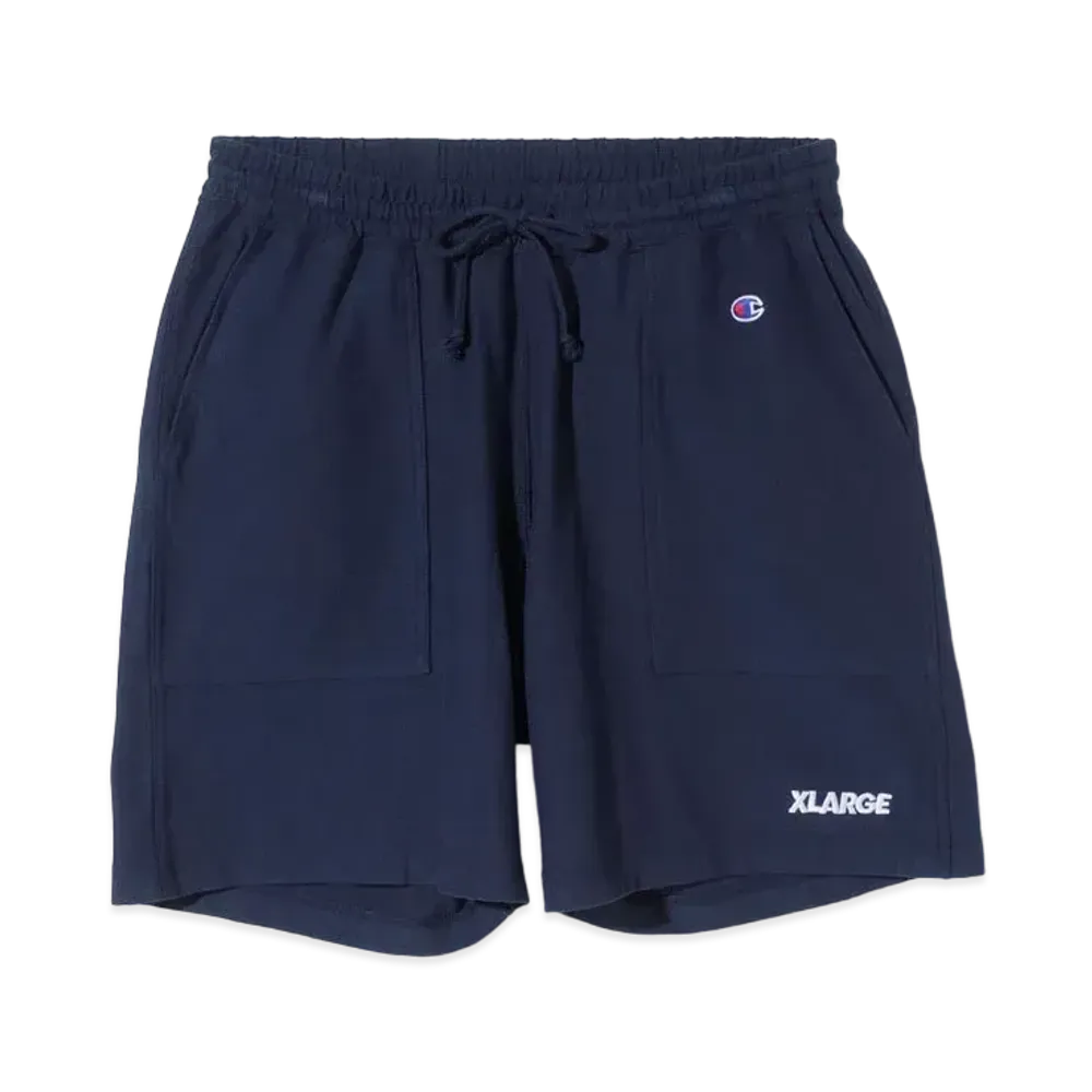 XLARGE x CHAMPION REVERSE WEAVE SHORT PANTS "Navy"