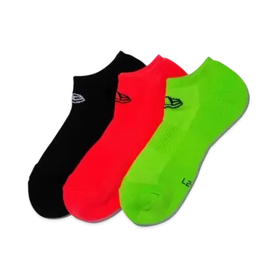 NEW ERA Socks Short 3 Pair Flash Pack "Black/Neon Orange/Neon Green"