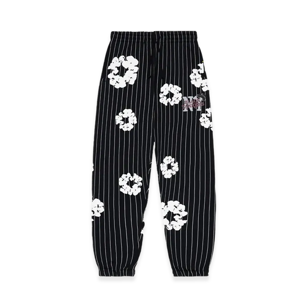 DENIM TEARS Pinstripe Wreath Sweatpants "Black"