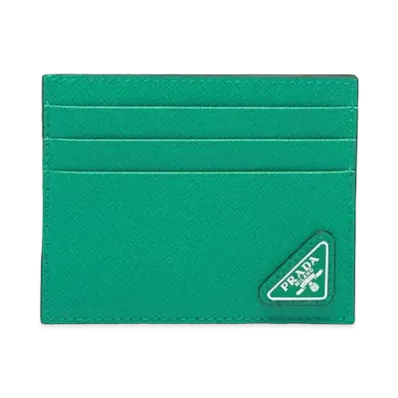 PRADA Saffiano Leather Card Case "Green"