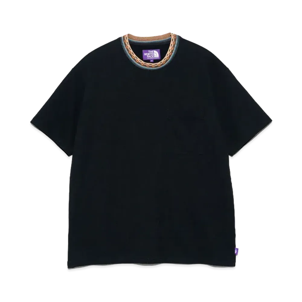 The North Face PURPLE LABEL NP Jacquard Neck Field Tee "Black"