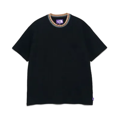 The North Face PURPLE LABEL NP Jacquard Neck Field Tee "Black"