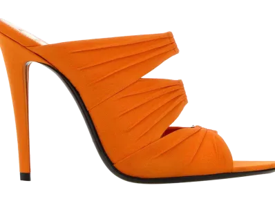Saint Laurent Women's Emilie Mules "Orange"