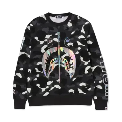A BATHING APE Shark Crewneck "Black"