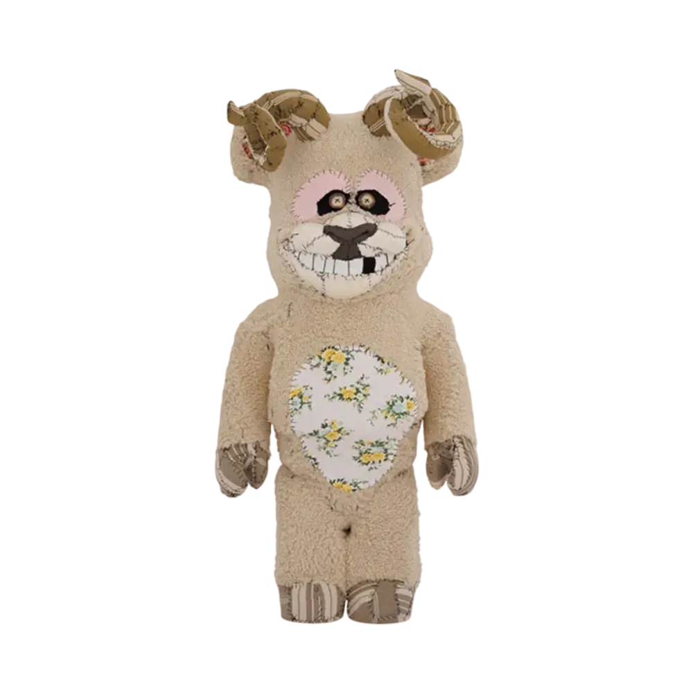 MEDICOM TOY "BEARBRICK" -Anne Valerie Dupond ONE OF KIND- Twisted Horns 1000%