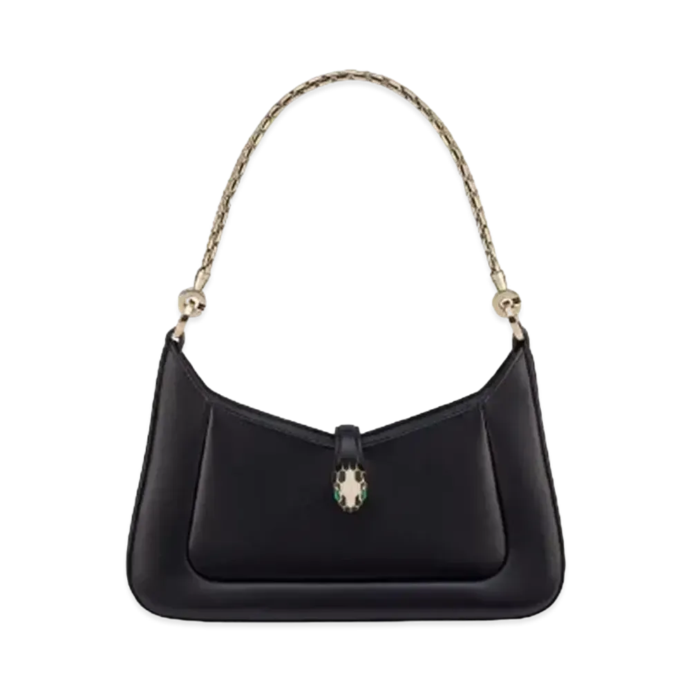 BVLGARI Serpenti Baia Shoulder Bag "Black"