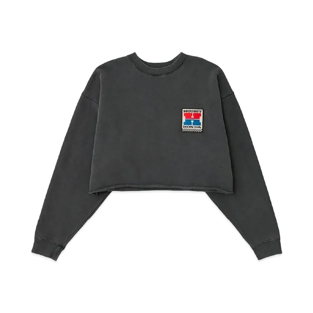 MOUSSY x HONDA HRC Cropped Pull Over "Light Black"