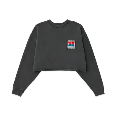 MOUSSY x HONDA HRC Cropped Pull Over "Light Black"