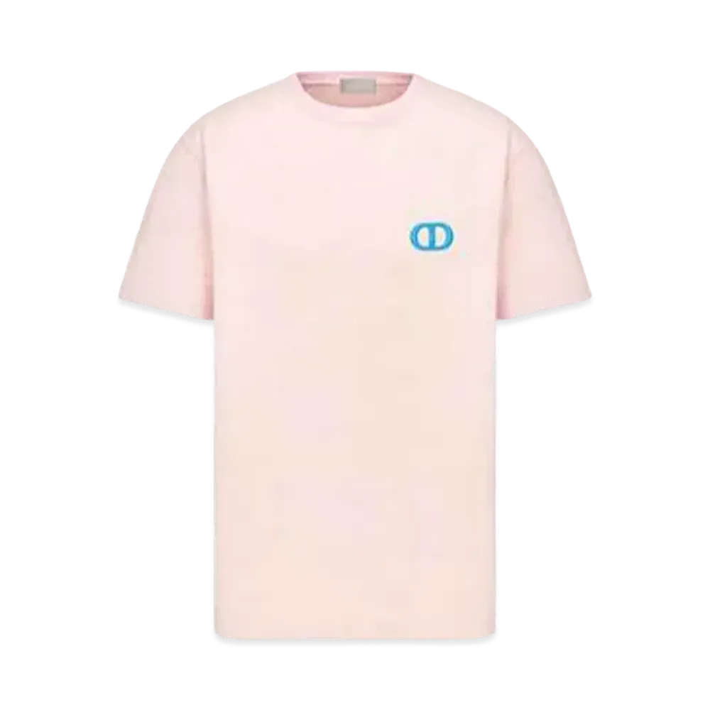 Dior CD Icon Relaxed-Fit T-Shirt Organic Cotton Jersey "Pink"
